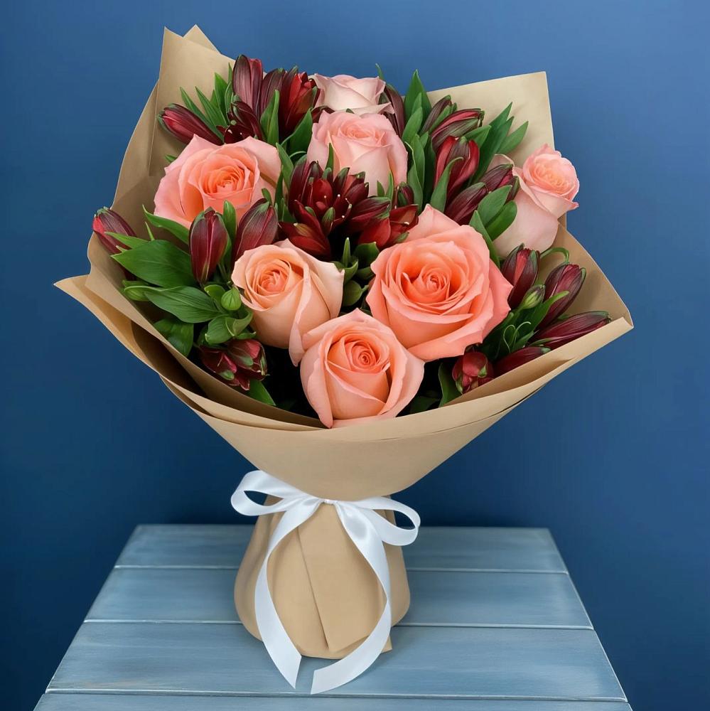 Букет цветов из: Розы и Альстромерии в Кировский Курской области