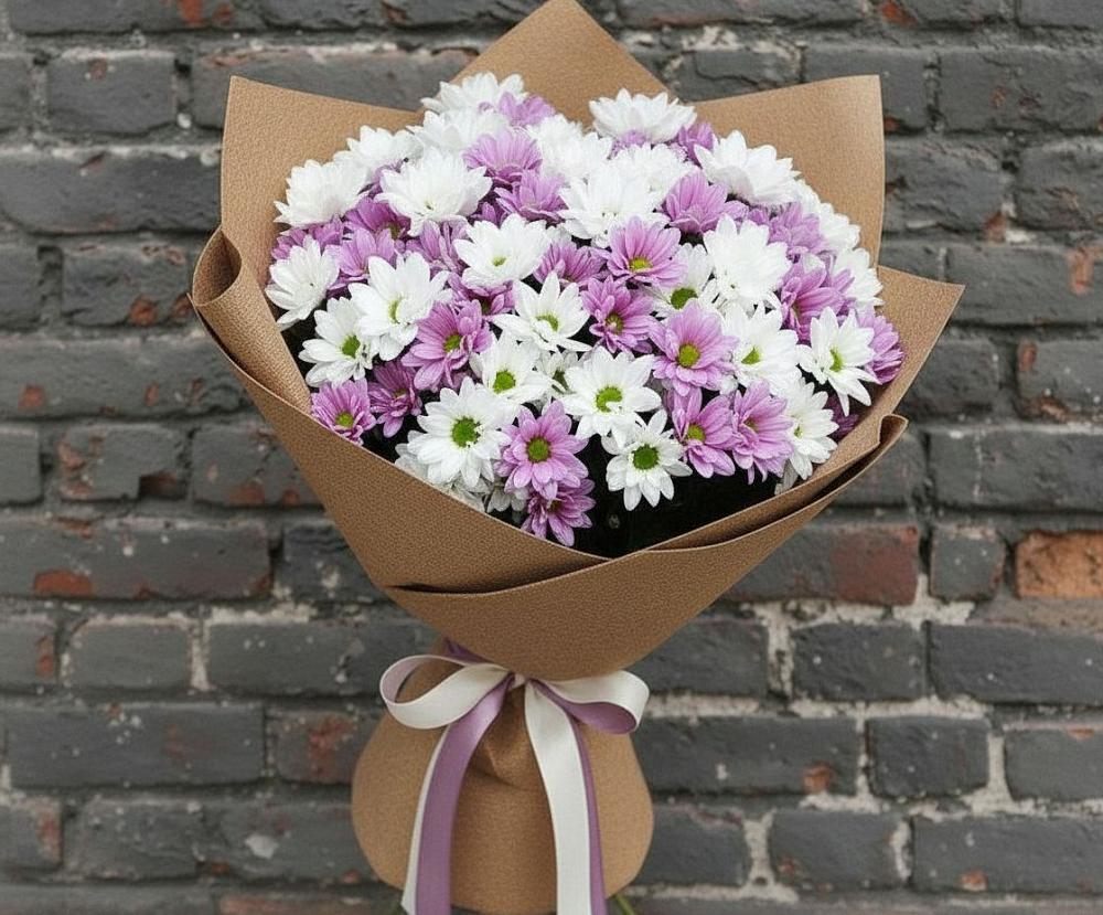 Букет цветов из: Хризантемы в Кировский Курской области
