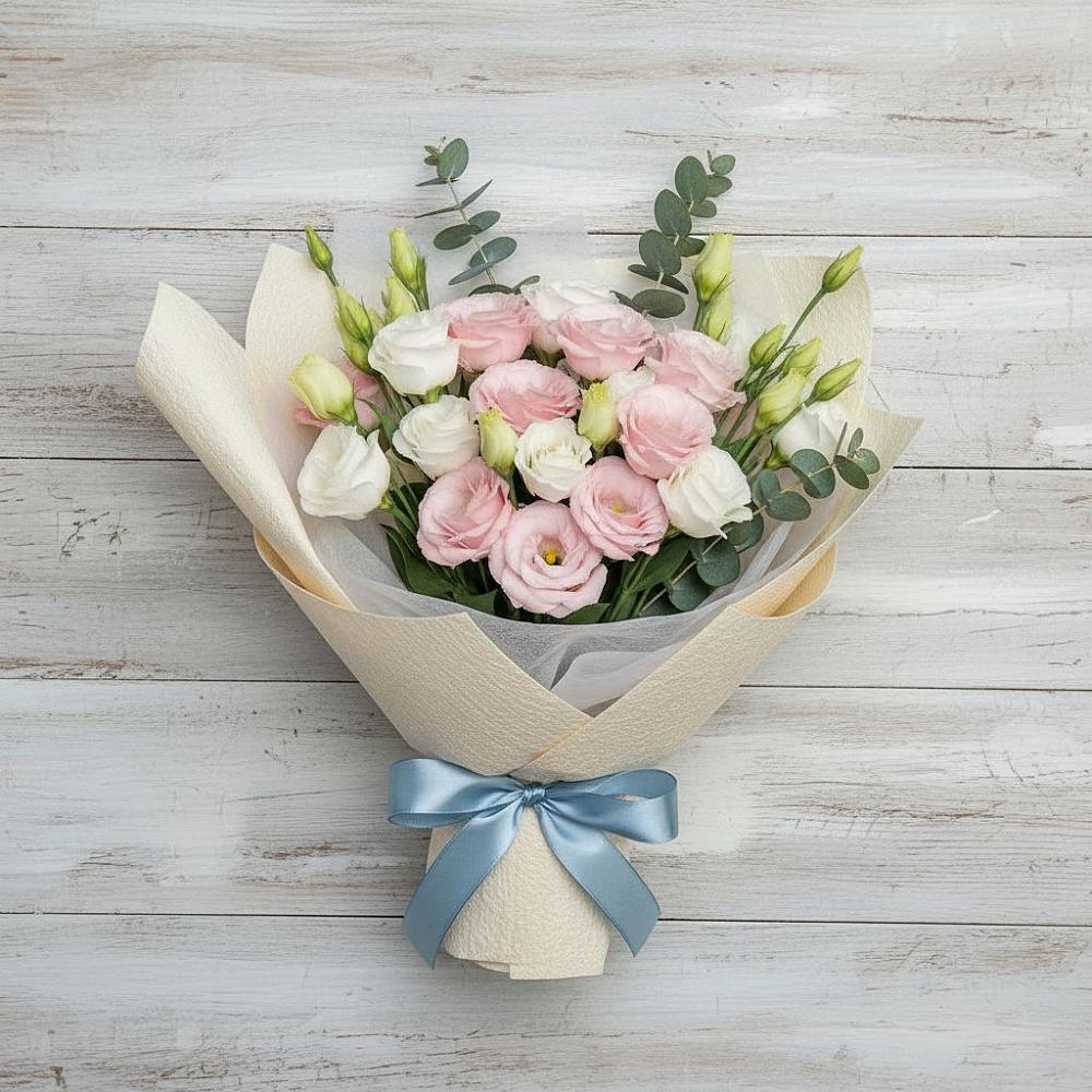 Букет цветов из: Лизиантусы в Кировский Курской области